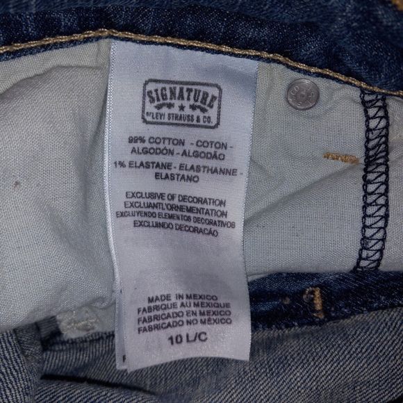 Signature by Levi Strauss Jeans Size 10 Long Low Rise Boot Cut Stretch Inseam 32 - Picture 7 of 10